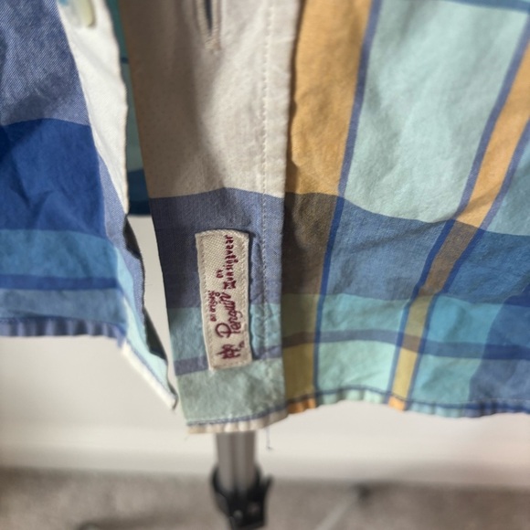 Mens Original Penguin Heritage Slim Fit Plaid Button-Down Medium Short Sleeve - - Picture 4 of 6